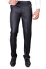 Men's Grey Polyester Blend Solid Mid-Rise Formal Trouser