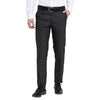 Men's Grey Polyester Blend Solid Mid-Rise Formal Trouser