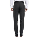 Men's Grey Polyester Blend Solid Mid-Rise Formal Trouser