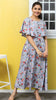 Women's Grey Printed Maxi Length Dress