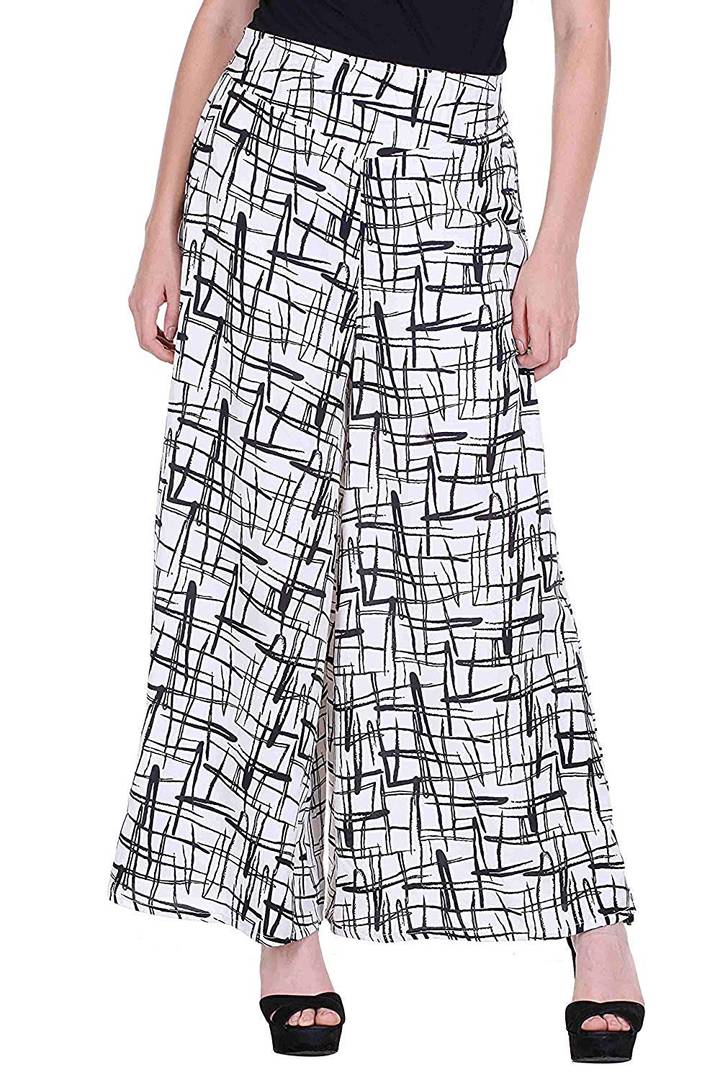 Buy Women Rayon Printed Palazzo Pants || Striped and Dotted Belted Palazzo  || Women Straight Trouser (Combo Set of 2 Pcs) Online In India At  Discounted Prices