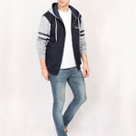 Men's Multicoloured Loopknit Fleece Self Pattern Hoodies (Pack of 2)