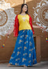 Women's Embroidery Inner Outer Kurti with Skirt