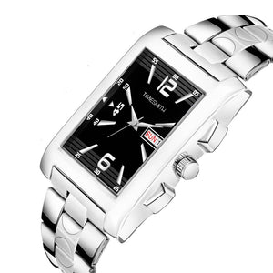 Timesmith Black Steel Day Date Watch for Men