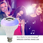 LED Music Bulb With Bluetooth Speaker Light Bulb Colorful Lamp With Remote Control For Home, Bedroom, Living Room, Party Decoration