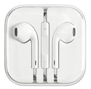 Stylish White High Bass in-ear Wired Headset with Mic