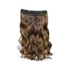 5 Clips Curly And Wavy Brown Highlighted Hair Extension/Braid Hair Accessories For Women/Girls
