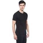 Men's Solid White & Black Round Neck Half Sleeve T-Shirt (Pack of 2)