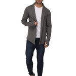Men's Solid Black Cotton Cardigan Sweaters