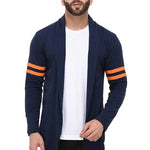 Men's Self Design  Black Cotton Cardigan Sweaters