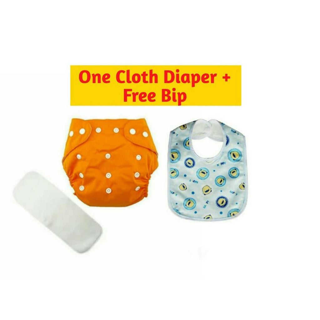 Reusable Cloth Diapers with Microfiber Insert + 1 Bip Free (MULTICOLOUR)