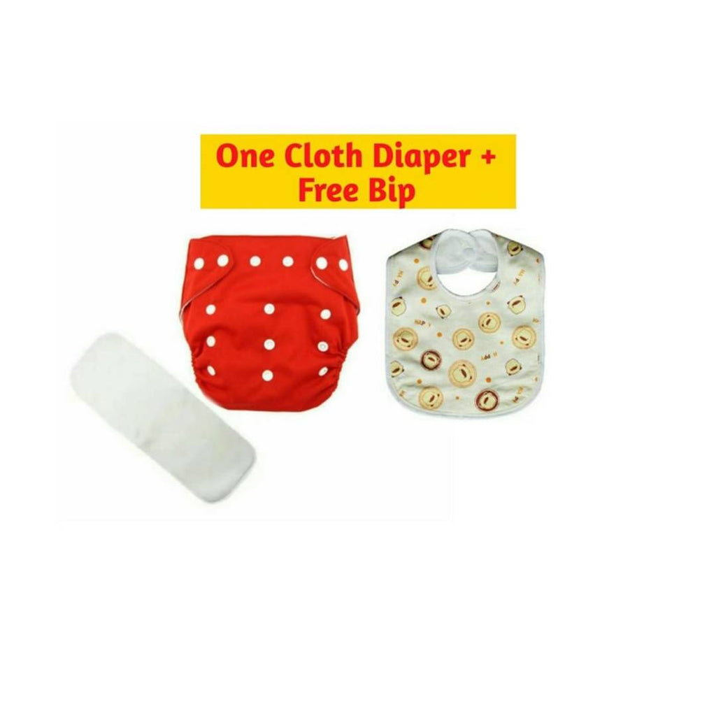 Reusable Cloth Diapers with Microfiber Insert + 1 Bip Free (MULTICOLOUR)