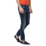 Men's Blue Denim Slim Fit  Mid-Rise Jeans