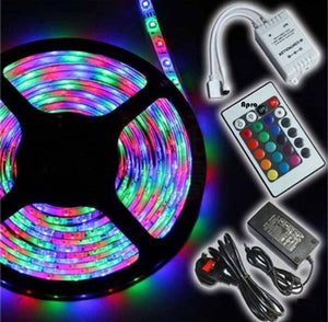 Designer LED RGB 5 Meter Strip Light With Remote & Adapter Included