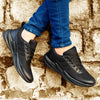 Stylish Black Mesh Sports Sneakers Shoes For Mens