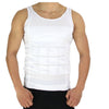 Men's Cotton Spandex Tummy Tucker Vest - White