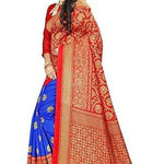 Women Beautiful Multicolored Mysore Silk Saree with Blouse piece