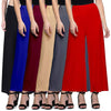 Stylish Synthetic Palazzo Combo Of 6 Pieces