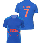 Men Blue Printed Polyester Sports Jersey