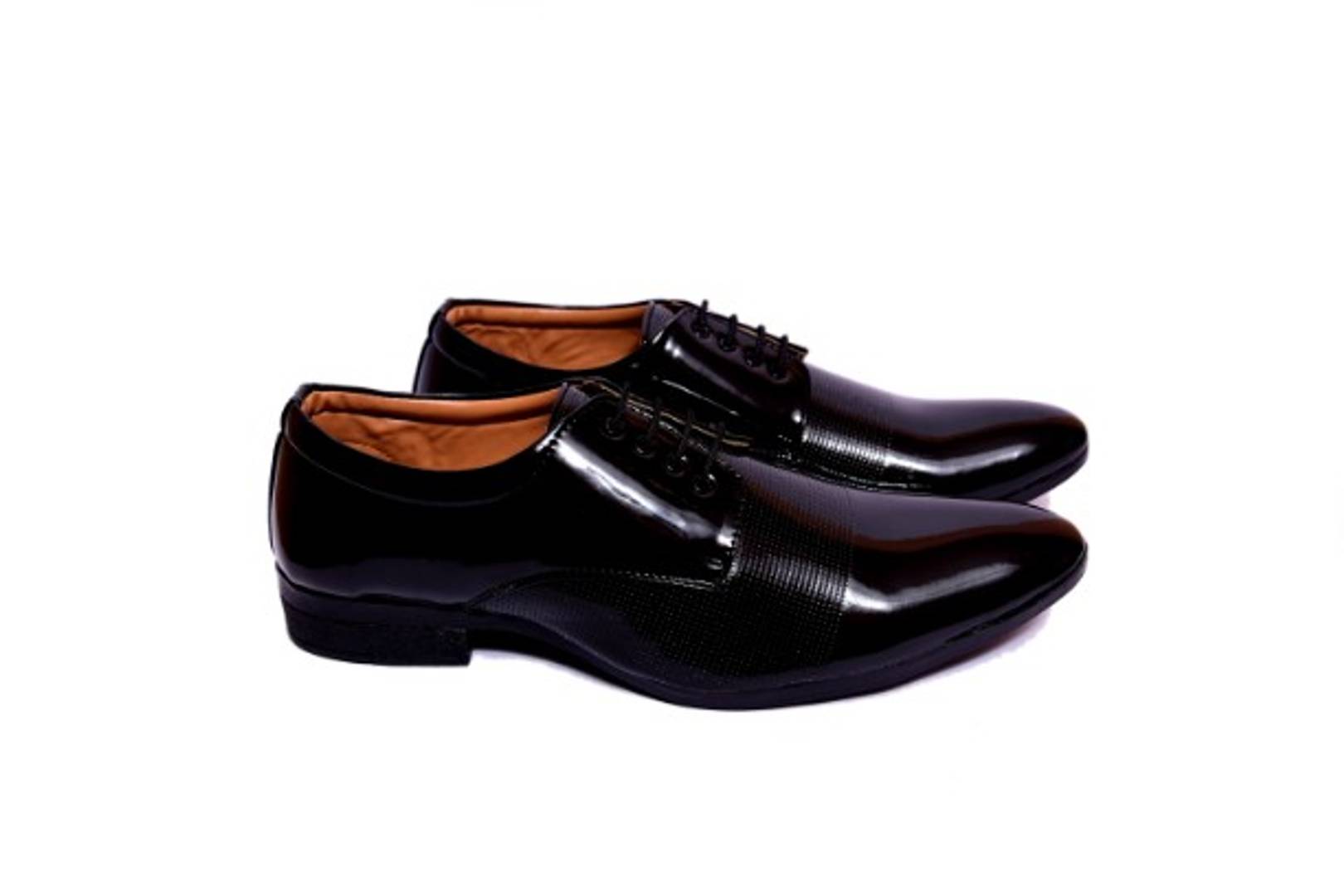 Elegant Black Patent Leather Formal Shoes For Men