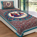 BUY 1 GET 1 FREE Jaipuri Printed Cotton Single Bedsheet With 2 Pillow Covers