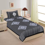 BUY 1 GET 1 FREE Jaipuri Printed Cotton Single Bedsheet With 2 Pillow Covers