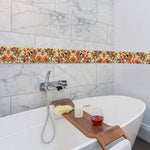  Floral Design Design Vinyl Oil Proof and Waterproof Self Adhesive Wall Tile Decals Sticker