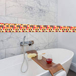 Multi Colour check Design Vinyl Oil Proof and Waterproof Self Adhesive Wall Tile Decals Sticker