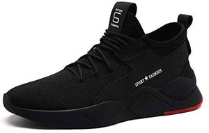 Trendy Black Solid Sports Shoes For Men