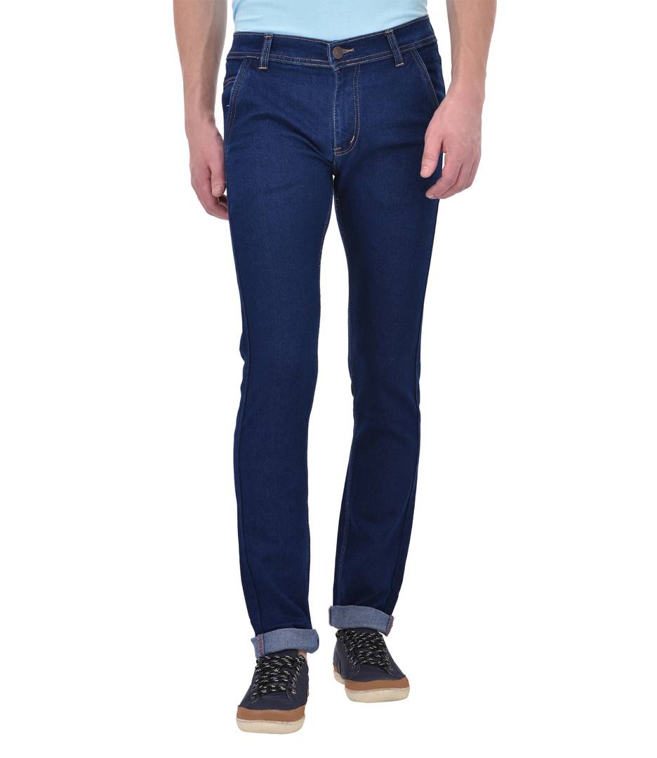 Slim Fit Dark Blue Stretchable Men's Denim Jeans - Peplos Jeans – Peplos  Jeans