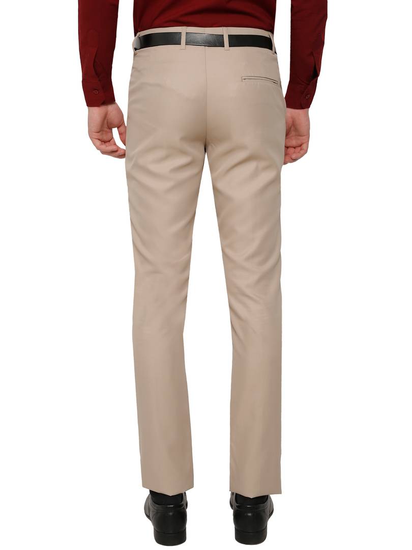 Light Brown Slim Fit Formal Trouser