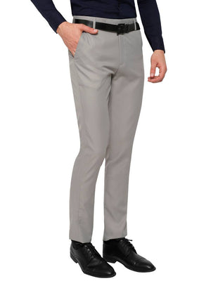 Light Grey Slim Fit Formal Trouser
