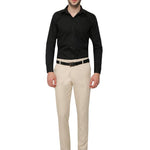 Beige Slim Fit Formal Trouser