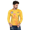 Men's Yellow Polyester IPL Chennai Circket Jersey