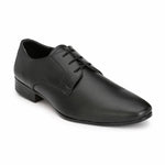 Men's Black Plain Derby Synthetic Leather Formal Shoes