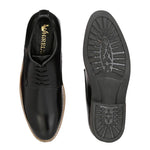 Men's Black Derby  Synthetic Leather Formal Shoes