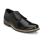 Men's Black Derby  Synthetic Leather Formal Shoes