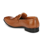 Men's Tan Slip On Mocassion Synthetic Leather Formal Shoes