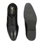 Men's Black Oxford  Synthetic Leather Formal Shoes