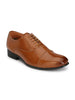 Men's Tan Oxford  Synthetic Leather Formal Shoes