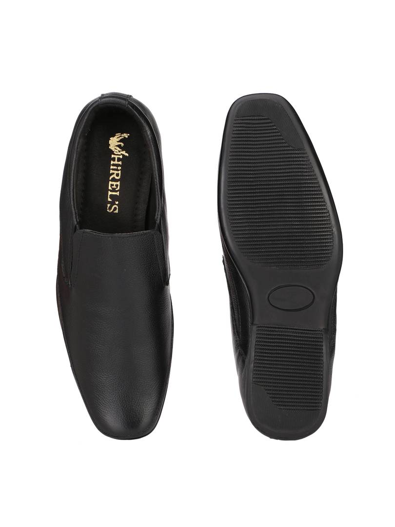 Men's Black Leather Slip On Formal Shoes