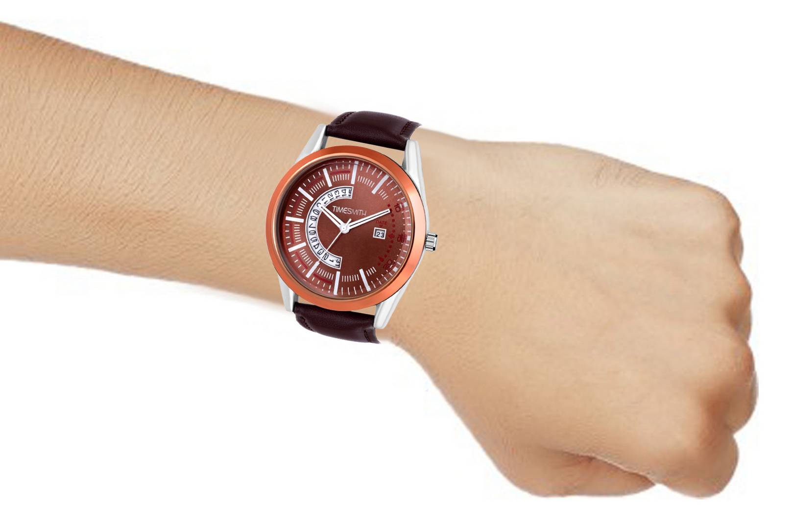 Men's Brown Synthetic Leather Analog Stylish Watch