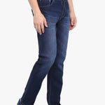 Men's Cotton Blue Slim Fit Mid-Rise Jeans