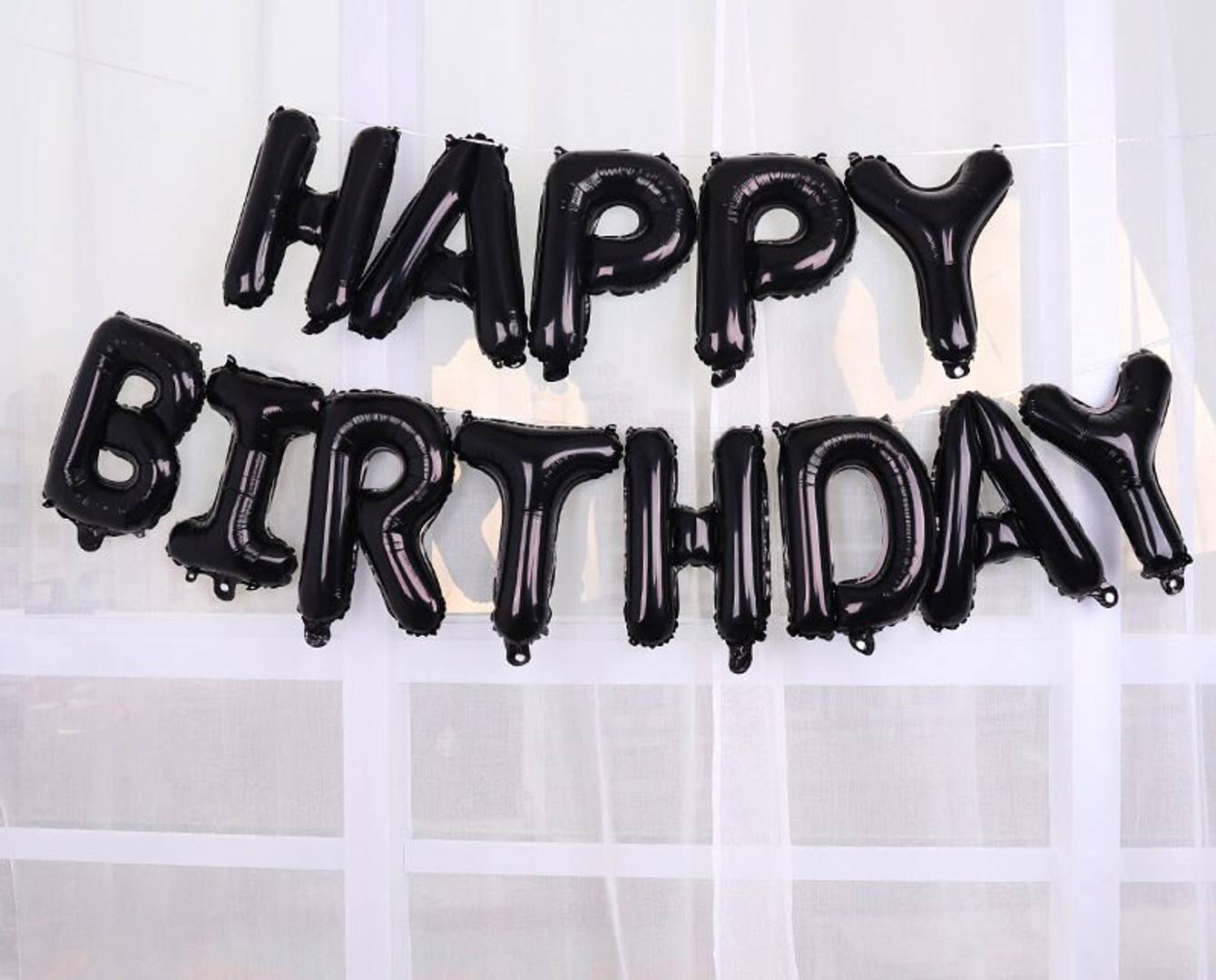 Happy Birthday Foil Balloon Banner for Party Decoration