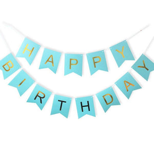 Happy Birthday Banner Bunting Flag Banner for Birthday Party Decoration