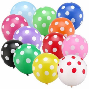 Happy Birthday Dotted Balloons for Birthday Party Decoration (Pack of 50)