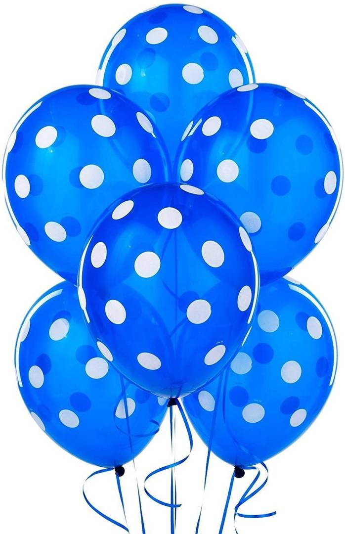Happy Birthday Dotted Balloons for Birthday Party Decoration (Pack of 50)