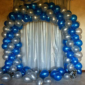 Metallic Balloons (Silver, Blue)