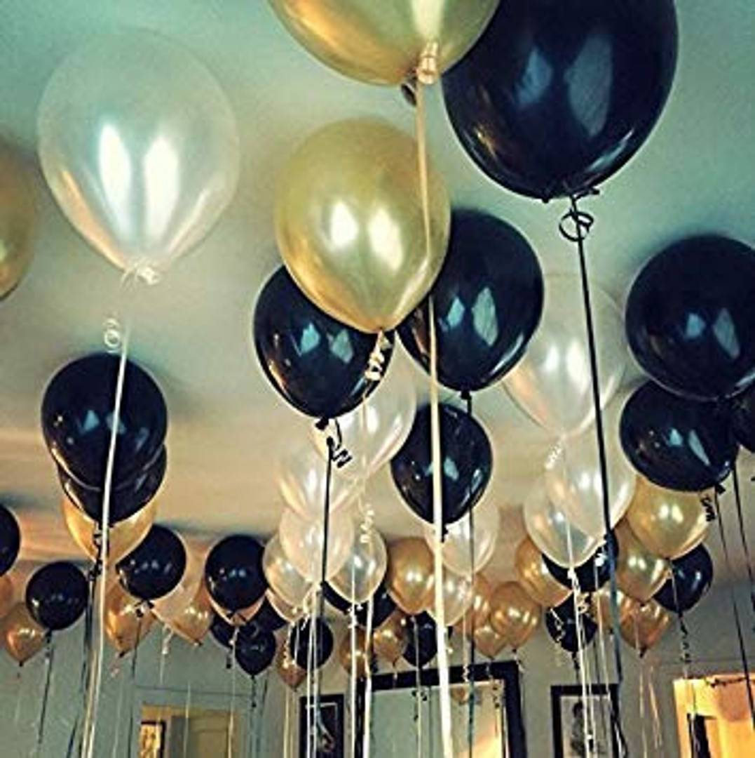 Metallic Balloons (Gold, Silver, Black)