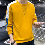 Yellow Self Pattern Cotton Round Neck T-Shirt